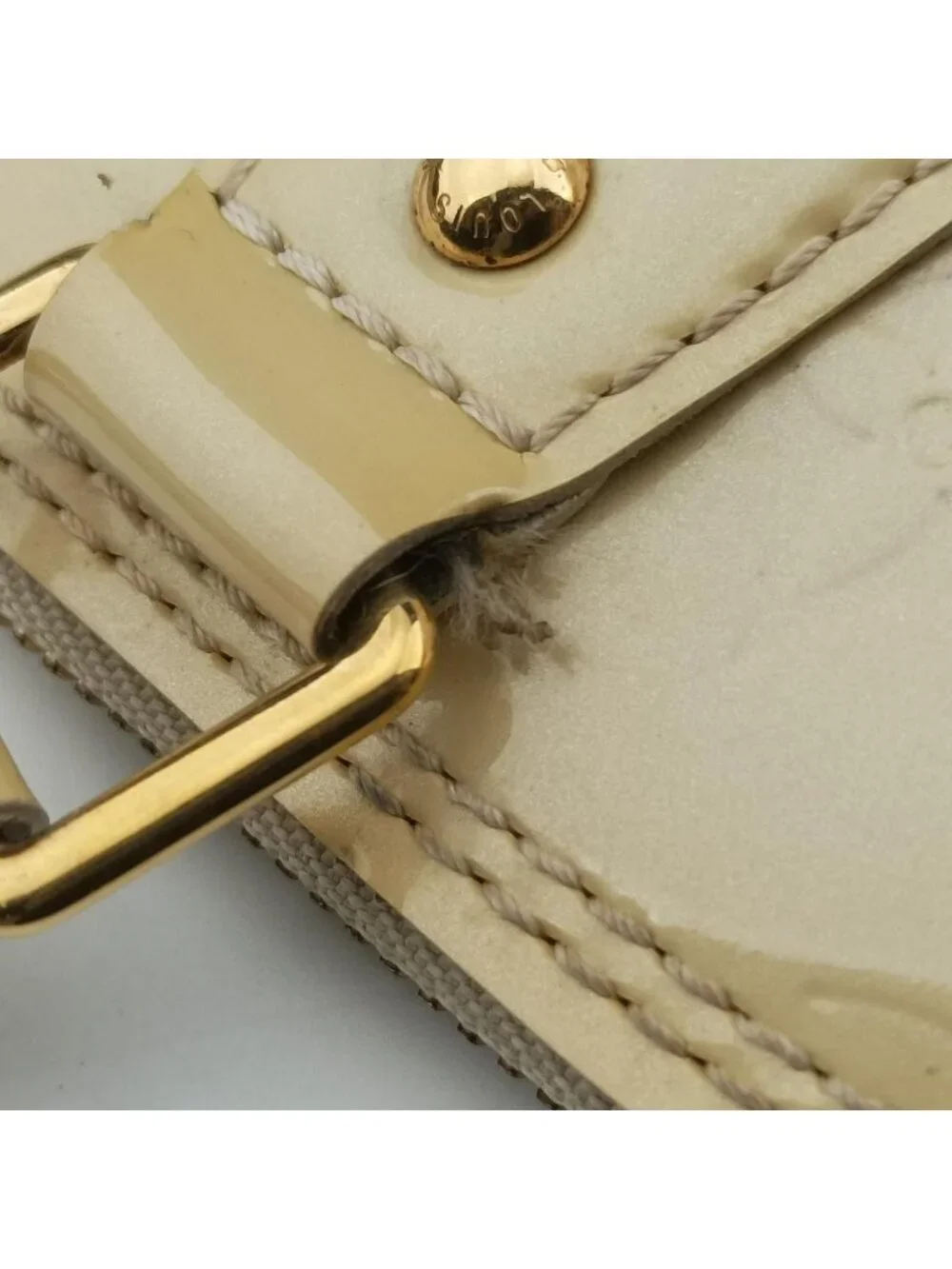 Louis Vuitton Alma GM Blanc Corail Vernis Handbag